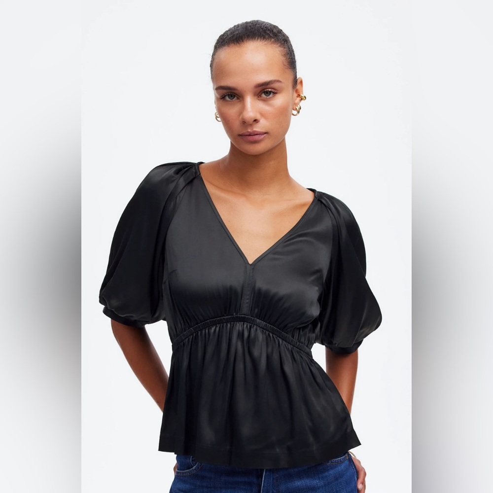 MADEWELL Elegant Black Women's Top size large